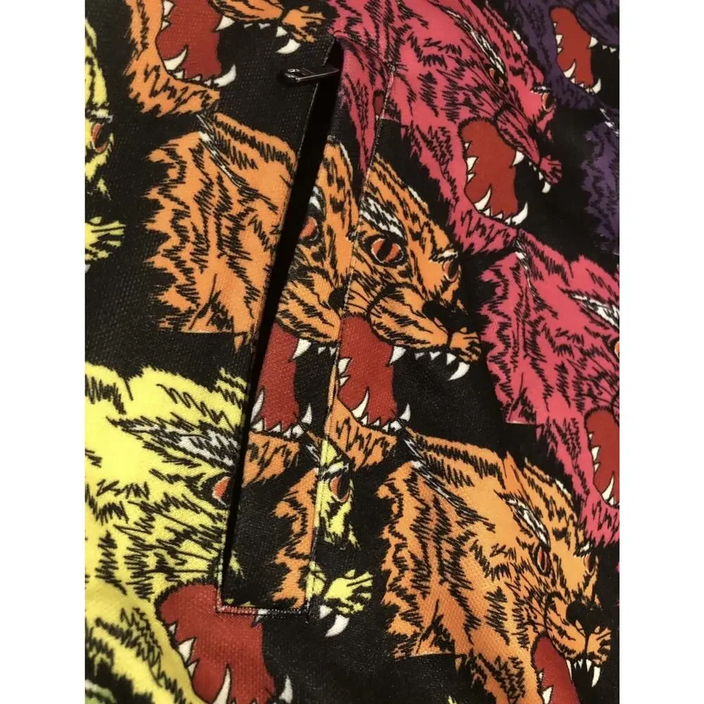 NWT Gucci Rainbow Panther Face Technical Web Striped Jersey Jacket 48/M $2480.00